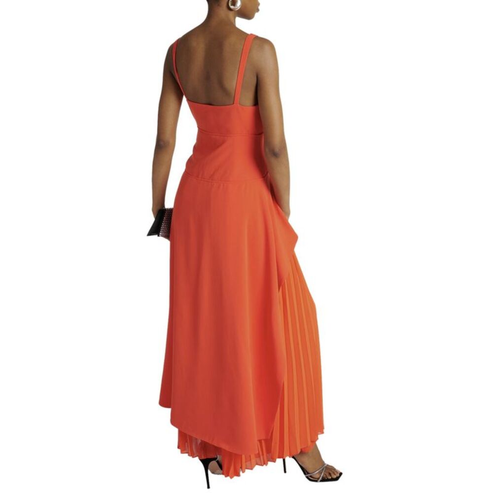 Jonathan Simkhai Womens Sequoia Pleated Maxi Dress 4 Flame - NWT $895 - Picture 3 of 6